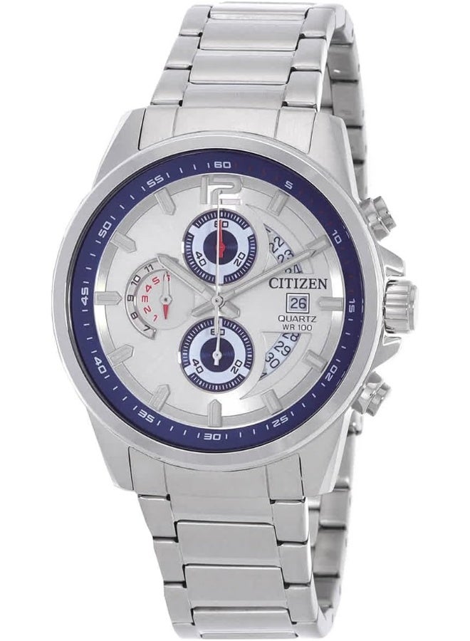 Citizen Chronograph White Dial Stainless Steel Men's Watch AN3690-56B