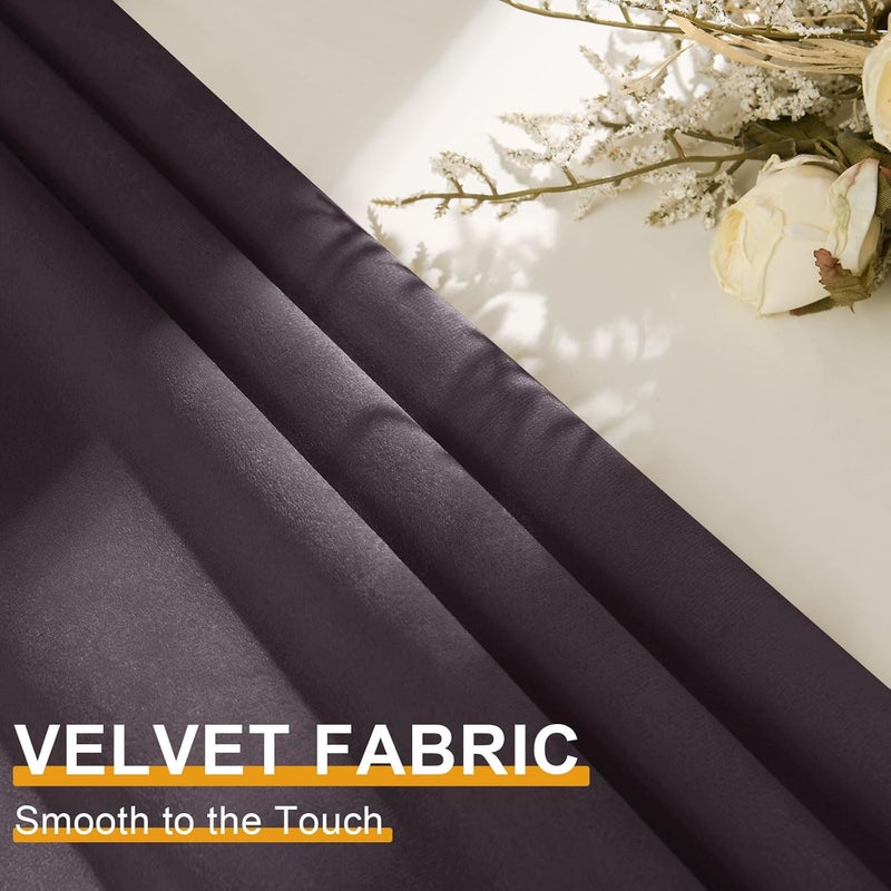 JIUZHEN Throw Pillow Covers for Couch Sofa Livingroom Bed, Pack of 2 Velvet Decorative Soild Throw Pillow Covers with Ruffles, 22x22 Inch, Lavender - Image 2