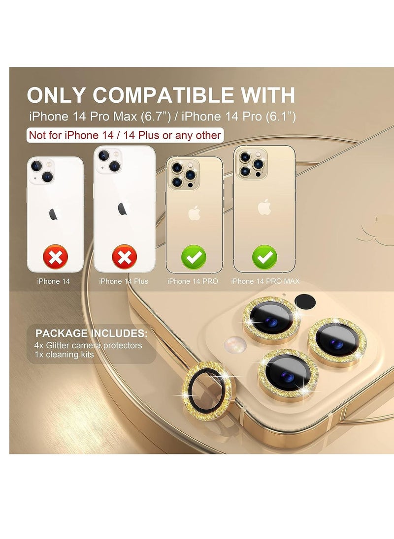 Generic - Struss Lens For IPhone 14 Pro Max / 14 Pro Camera Protector - Gold - Image 1