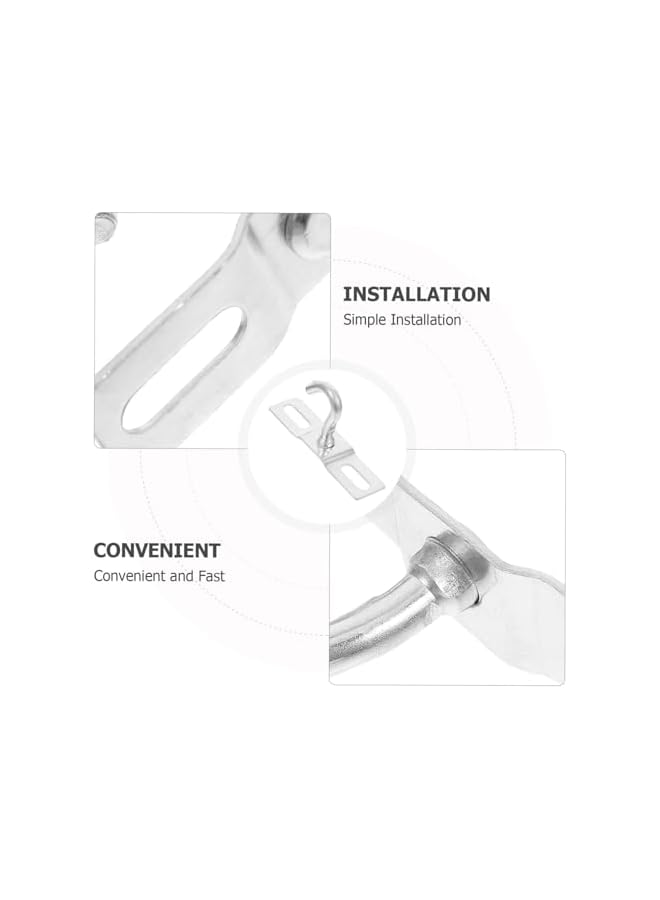 S-TOP 3 Pcs Ceiling Hook Metal Plate Mount Hanger Holder for Wall Light and Ceiling Fixture Space-Saving Mounting Plate - Image 4