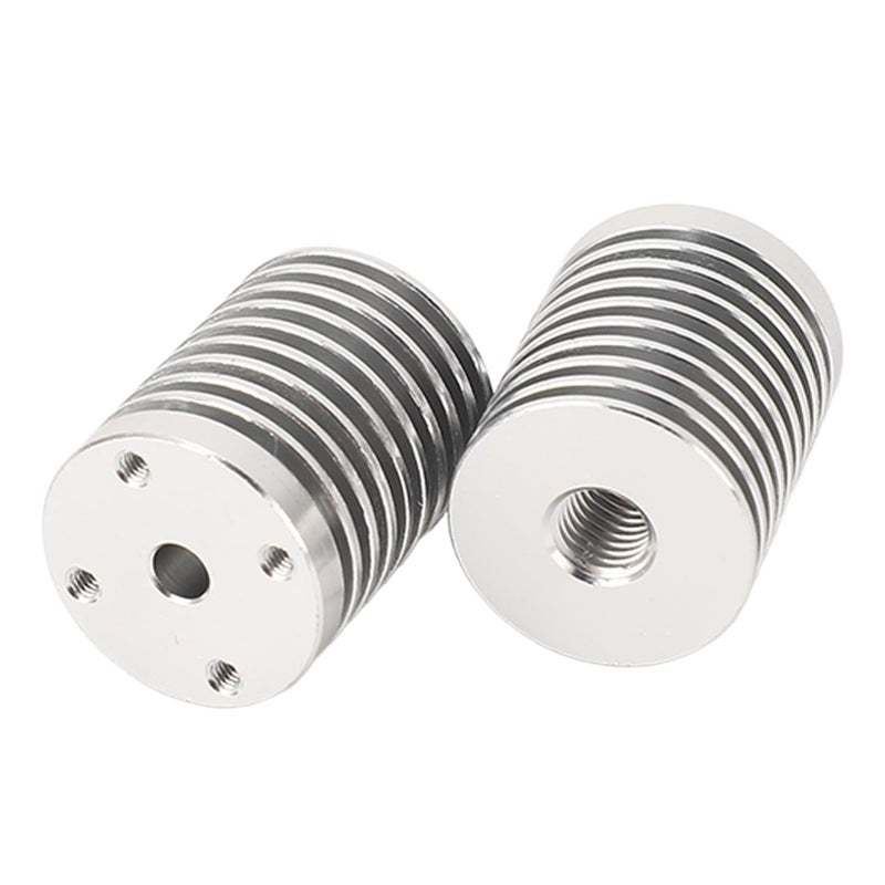مشتت حرارة من الألومنيوم لطابعة ثلاثية الأبعاد V6 Hotend، قطعتان مع خيط M7 - Image 2