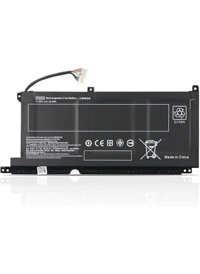 erorex - Laptop Battery for HP Pavilion Gaming 15-dk0xxx 15-dk1xxx 15-dk2xxx 15-ec0xxx 15-ec1xxx 15-ec2xxx 16-a0xxx 15-dk0015la 15-dk0001la 15-dk0007ng HSTNN-DB9G L48430-2B2 - Image 1