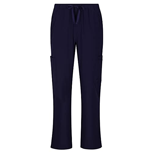 Natural Uniforms Women's Cool Stretch V-Neck Top and Cargo Pant Set (True Navy Blue, Large) - Image 4