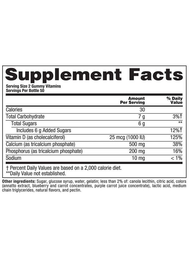 Vitafusion Calcium Supplement Gummy Vitamins 200Ct - Image 3