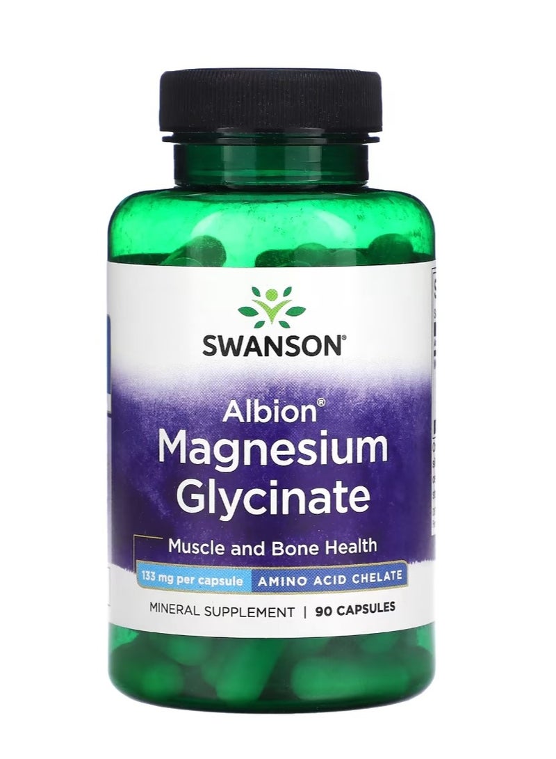 SWANSON Albion Magnesium Glycinate 133 mg 90 Capsules  - Image 1