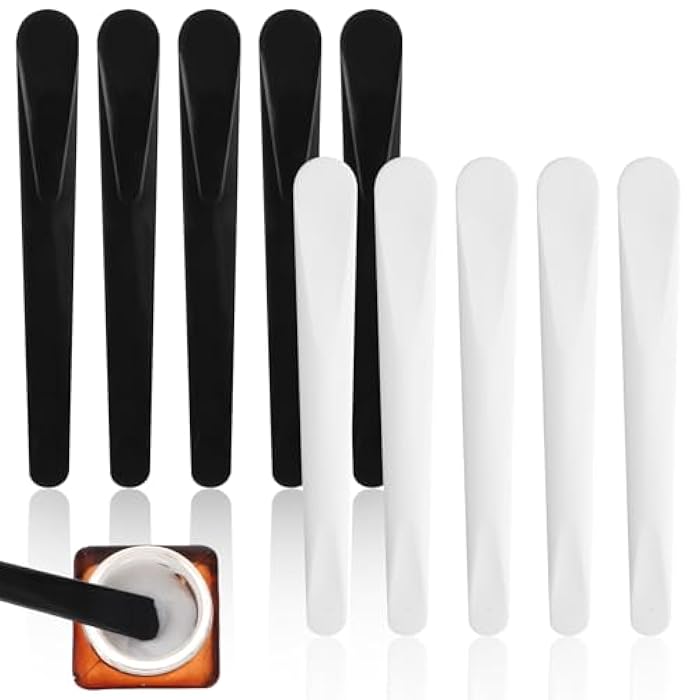 Molain 10Pcs Plastic Cosmetic Spatula Reusable Cosmetic Mask Mixing Spoon Spatulas Stick Applicator Beauty Facial Tools for Facial Skin Care DIY Mask Mixing and Sampling Tool - Image 1