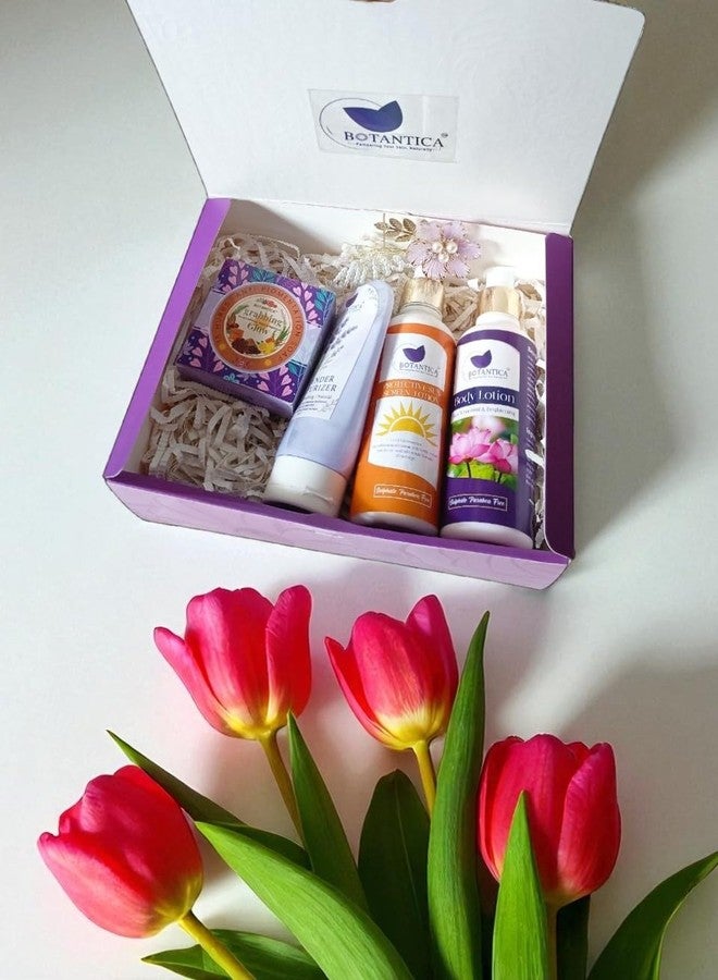 BOTANTICA Morning Bloom Gift Box | 4-Piece Gift Set for Face & Body | Organic Skincare Gifting | Thoughtful Gifts for Birthday or Anniversary | Gifts for | Pack of 4 - Image 2