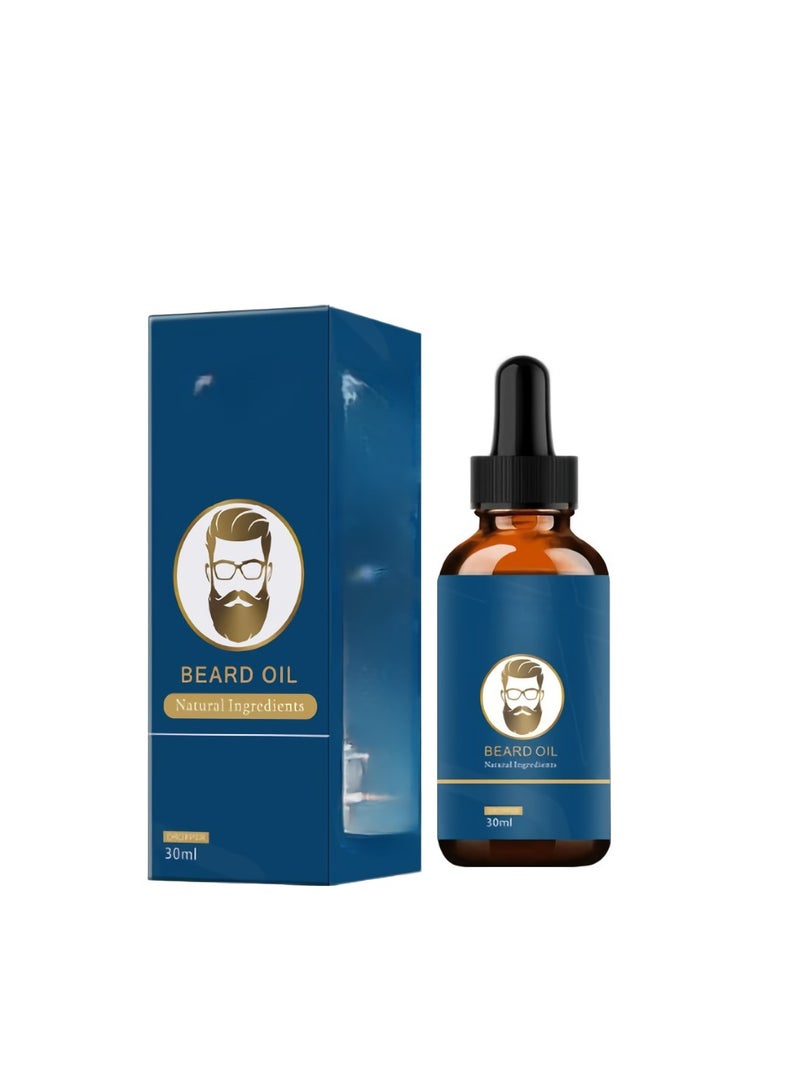 AROAQ Beard Oil Conditioner, Organic Anti Hair Loss Beard Growth Oil, Natural Effective Beard Growth Essential Oil, Beard Grow Nourishing Enhancer For Men, (1pc 30ml)