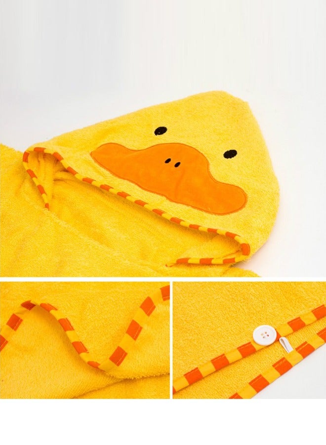 إسكدنيا منشفة حمام أطفال من البامبو الفاخر – مناشف أطفال مغطاة هود فائقة النعومة وعضوية مضادة للحساسية للأطفال - عنصر أساسي للمولود دجاجة صفراء لطيفة - هدايا مثالية لقائمة هدايا الأطفال للأولاد والبنات - Image 3