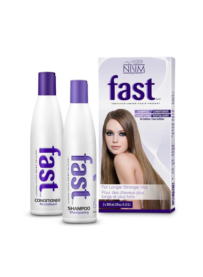 Nisim F.A.S.T Fortified Amino Scalp Therapy Shampoo & Conditioner Promote Fast And Healthy Hair Growth (10 Ounce /300 Milliliter) - Image 2