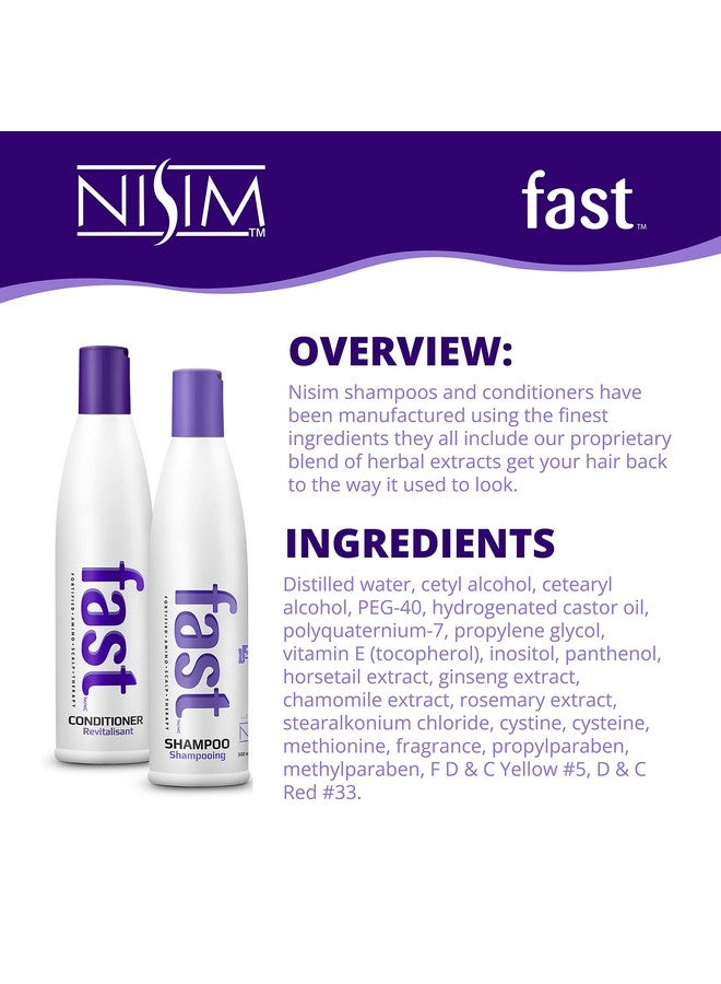 Nisim F.A.S.T Fortified Amino Scalp Therapy Shampoo & Conditioner Promote Fast And Healthy Hair Growth (10 Ounce /300 Milliliter) - Image 3