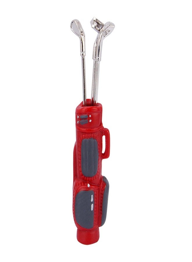 LAFEINA Mini Golf Clubs with Golf Bag Decoration Accessories for for 1/6 1/12 Dollhouse Toys 1:10 RC Crawler Car TRX4 SCX10 D90 D110 TF2 (Red) - Image 1