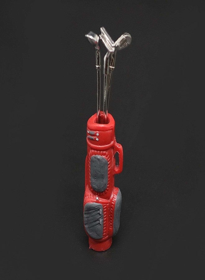 LAFEINA Mini Golf Clubs with Golf Bag Decoration Accessories for for 1/6 1/12 Dollhouse Toys 1:10 RC Crawler Car TRX4 SCX10 D90 D110 TF2 (Red) - Image 4