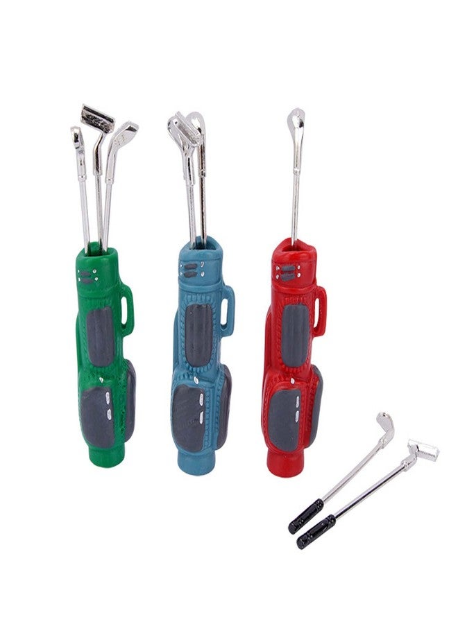 LAFEINA Mini Golf Clubs with Golf Bag Decoration Accessories for for 1/6 1/12 Dollhouse Toys 1:10 RC Crawler Car TRX4 SCX10 D90 D110 TF2 (Red) - Image 5