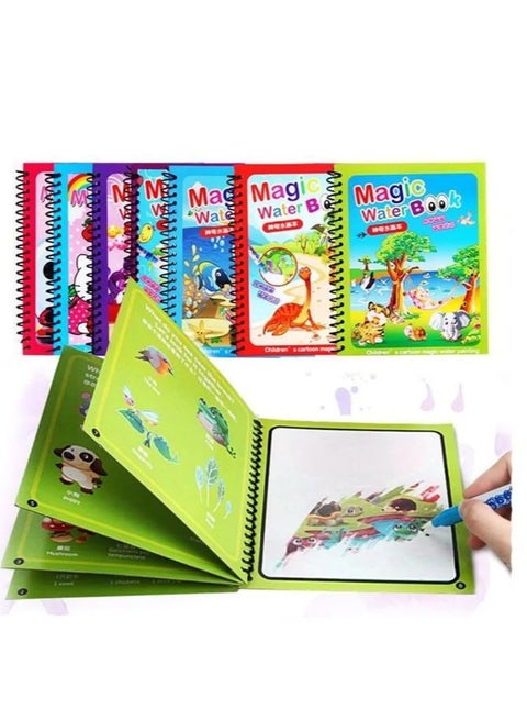 Kids Magic Water Colouring Book Unlimited Fun with Water (multi-shape) for +3 kids, Coloring Drawing Reusable Water-Reveal Activity Pad, Chunky-Size Water Pen, Magic Coloring Book, Watercolor Magic Coloring Book, Sketchbook with Watercolor Magic Pen for Kids - Assorted Shapes, Fantastic Kids Toys, Magic Watercolor Coloring Book, Magic Water Book, Water Coloring Book, Doodling Paint with Water Magic Pen Painting Board, Children Education Drawing Toy, Water Coloring Book Toy Scribble Coloring Book with Magic Pen and Drawing Pad, Birthday Gift (multi-shape)