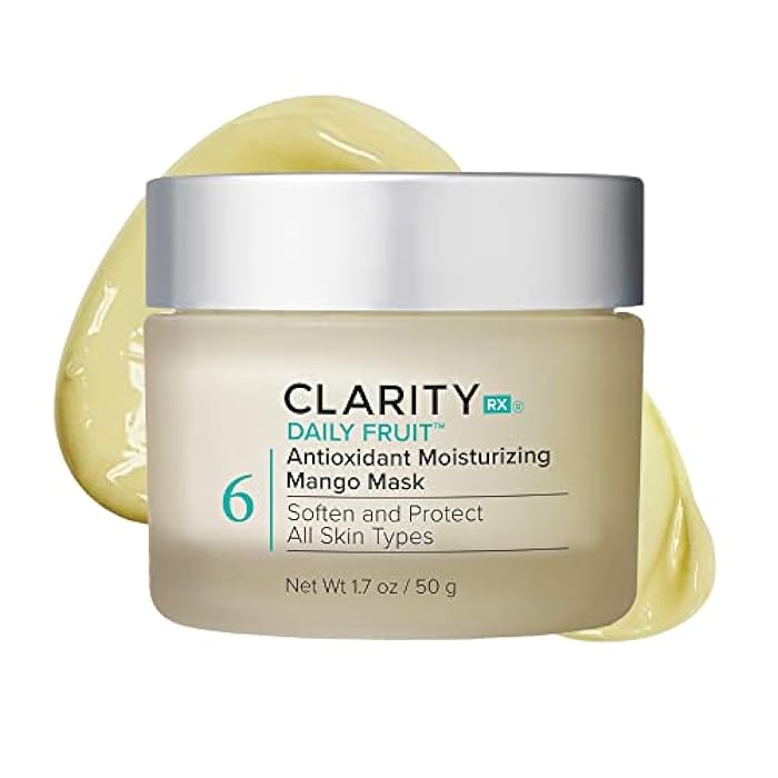 ClarityRx Daily Fruit Antioxidant Moisturizing Mango Face Mask, Plant-Based Creamy Anti-Aging Facial Treatment, Recommended for Mature or Dry Skin (1.7 oz) - Image 1