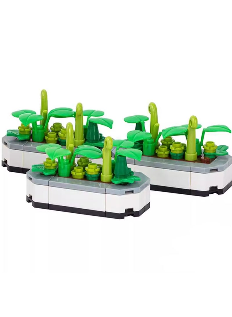 Creative Children's City Family Series Small Particle Puzzle Building Block Toys(3 Flower Beds 102 Pcs)  - Image 1