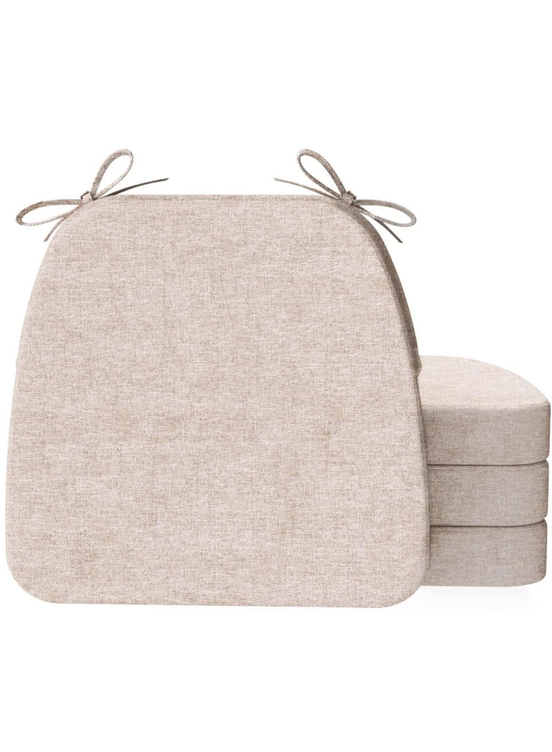 لينند د نوع وسادة مقعد سميكة ، قابلة للفك ، وغطاء قابل للغسل آلة وربطة عنق ، وسادة كرسي غرفة الطعام الداخلية ومطبخ الرئاسة ، 43cm س 41cm - Image 1