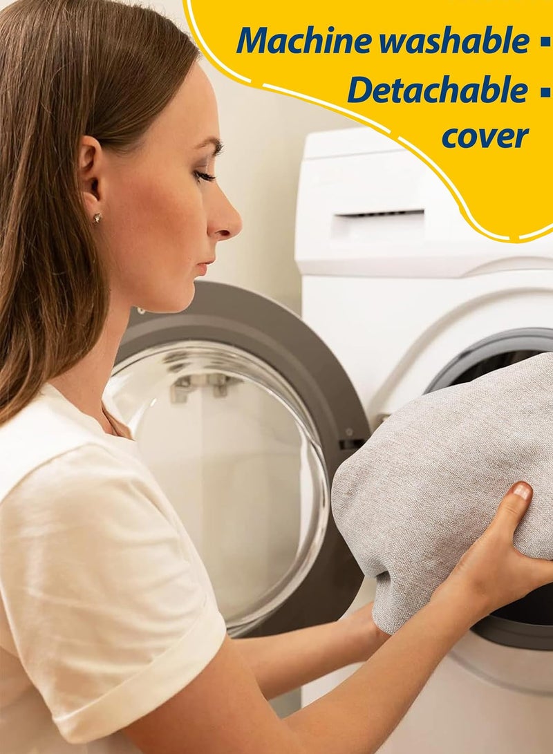 لينند د نوع وسادة مقعد سميكة ، قابلة للفك ، وغطاء قابل للغسل آلة وربطة عنق ، وسادة كرسي غرفة الطعام الداخلية ومطبخ الرئاسة ، 43cm س 41cm - Image 4