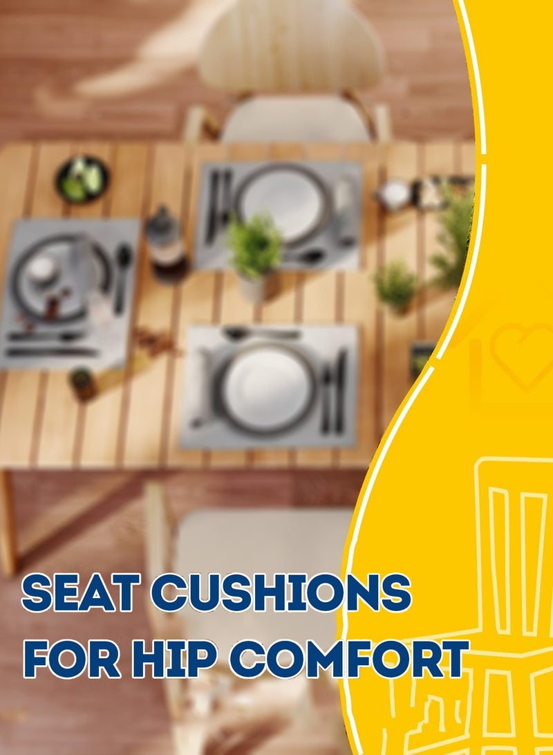 لينند د نوع وسادة مقعد سميكة ، قابلة للفك ، وغطاء قابل للغسل آلة وربطة عنق ، وسادة كرسي غرفة الطعام الداخلية ومطبخ الرئاسة ، 43cm س 41cm - Image 5