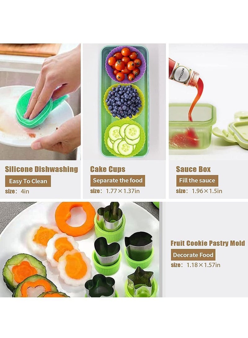 Y&D 30 PCs Bento Box Upgrade Japanese Lunch Kit for Kids/Adult,3 Layer Stackable Leakproof Containers with Accessories - Image 5