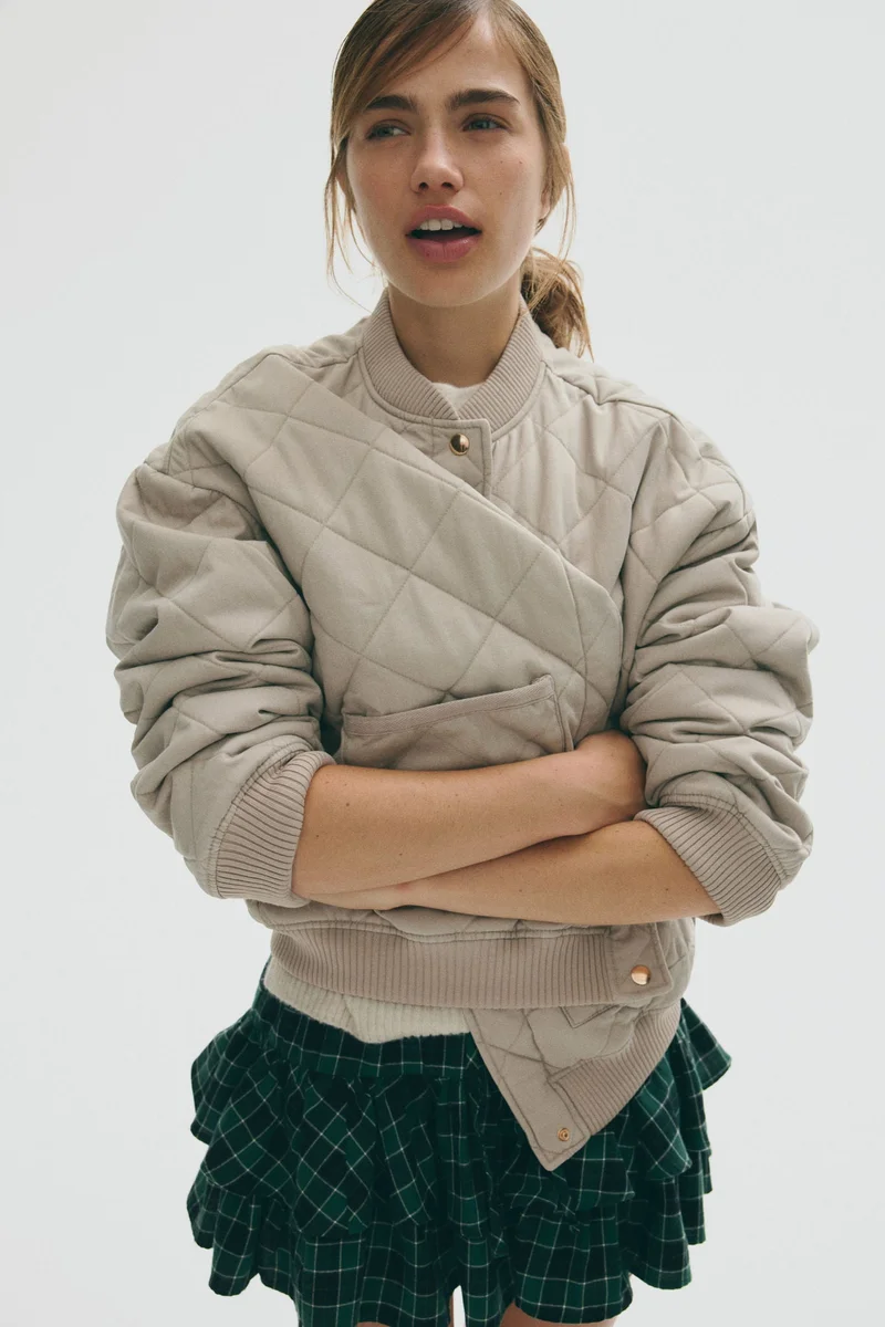 H&M Quilted bomber jacket