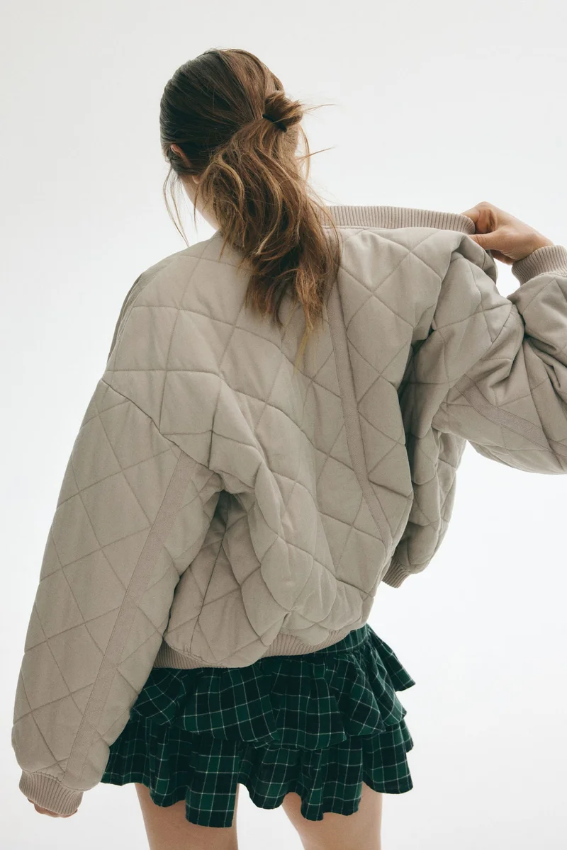 H&M Quilted bomber jacket