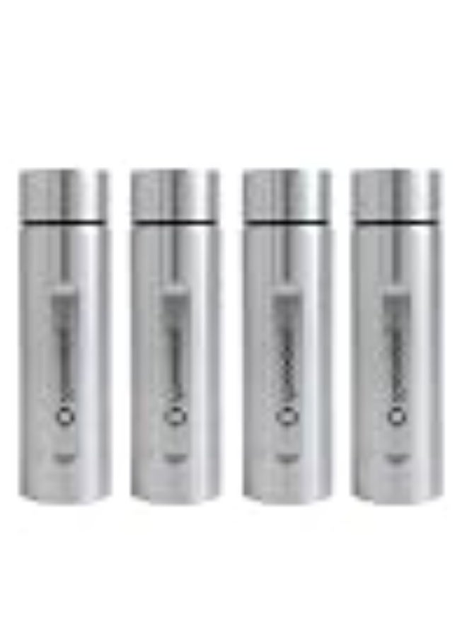 Speedex Silver Stainless Steel Water Bottle 1 Litre Set of 4 | Single Wall Water Bottles | BIS Approved Reusable Bottles for Kids & Adults | School, Office, Gym & Travel - Image 1