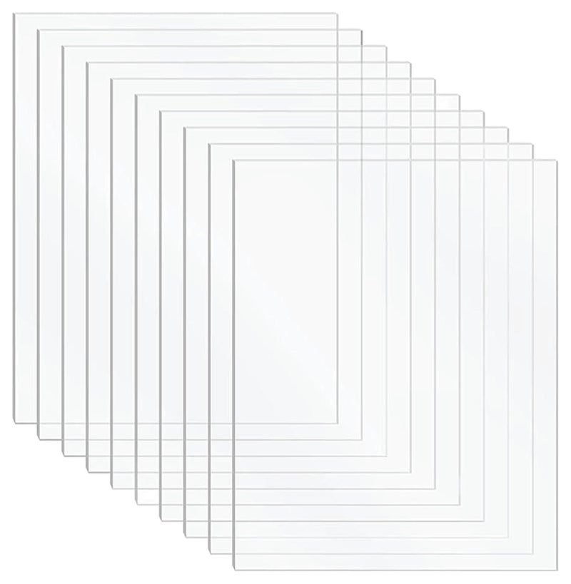 SMARTPOINTS 10pcs Acrylic Sheet 1mm Clear Acrylic Plexiglass Plastic Sheets for Crafts, 1mm Acrylic Plastic Sheet for Painting, Picture Frame, Printing etc(15 x 10cm) - Image 1