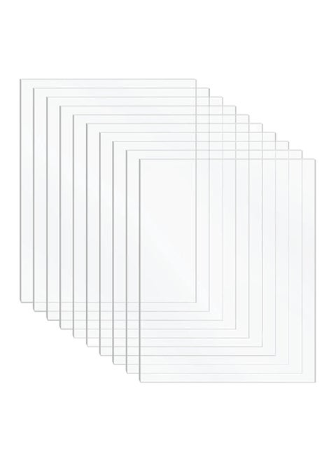 10pcs Acrylic Sheet 1mm Clear Acrylic Plexiglass Plastic Sheets for Crafts, 1mm Acrylic Plastic Sheet for Painting, Picture Frame, Printing etc(15 x 10cm)