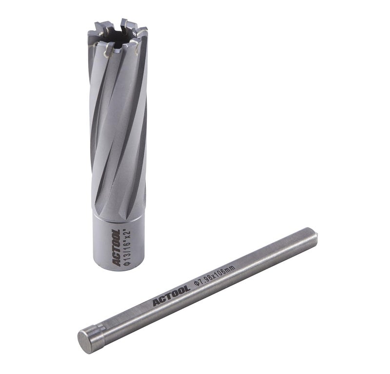 ACTOOL 13/16'' Diameter x 2'' Depth of Cut Carbide Tipped TCT ANNULAR Cutter with 3/4'' Weldon Shank - Image 5
