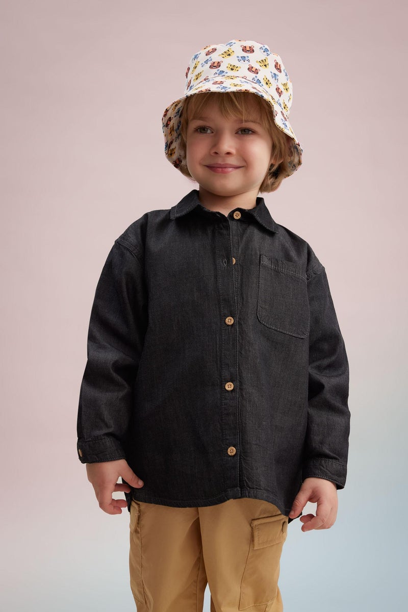 DeFacto Baby Boy Long Sleeve Jean Shirt - Image 1