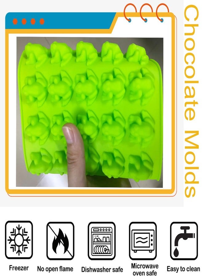YIMINGMOLD قوالب سيليكون على شكل ضفادع مطاطية من YIMINGMOLD، قالب شوكولاتة على شكل ضفدع لعيد الفصح لتزيين الكيك، حلوى مطاطية، ضفادع، وجبة خفيفة - Image 3