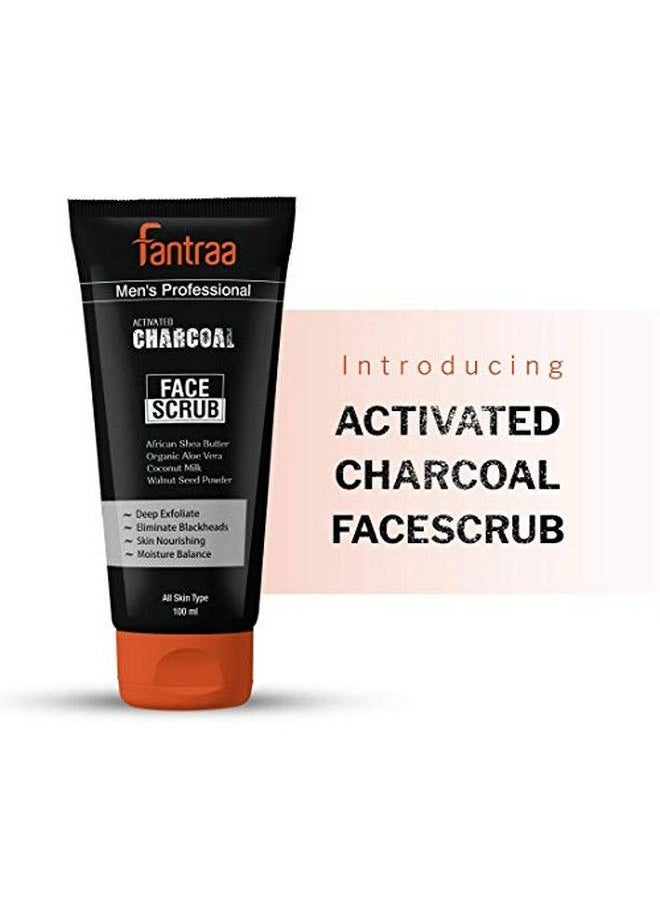Fantraa - Activated Charcoal Antipollution Face Care Charcoal Face Scrub & Face Wash 100 Ml Each (Combo Of 2) - Image 1