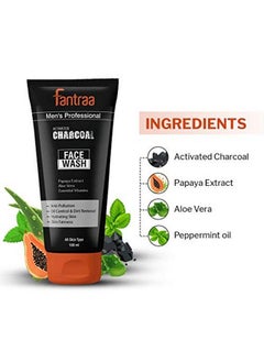 Fantraa Activated Charcoal Antipollution Face Care Charcoal Face Scrub & Face Wash 100 Ml Each (Combo Of 2)  - Image 5