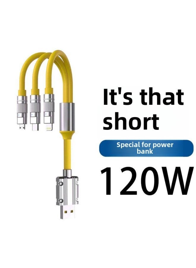Charging Treasure Short Charging Line 120W Super Fast Charging Is Suitable For Apple Huawei OPPO Xiaomi VIVO Mobile Phone Data Line-Color:One End [fast Charging White] 0.2m Android Cable-standard - Image 4