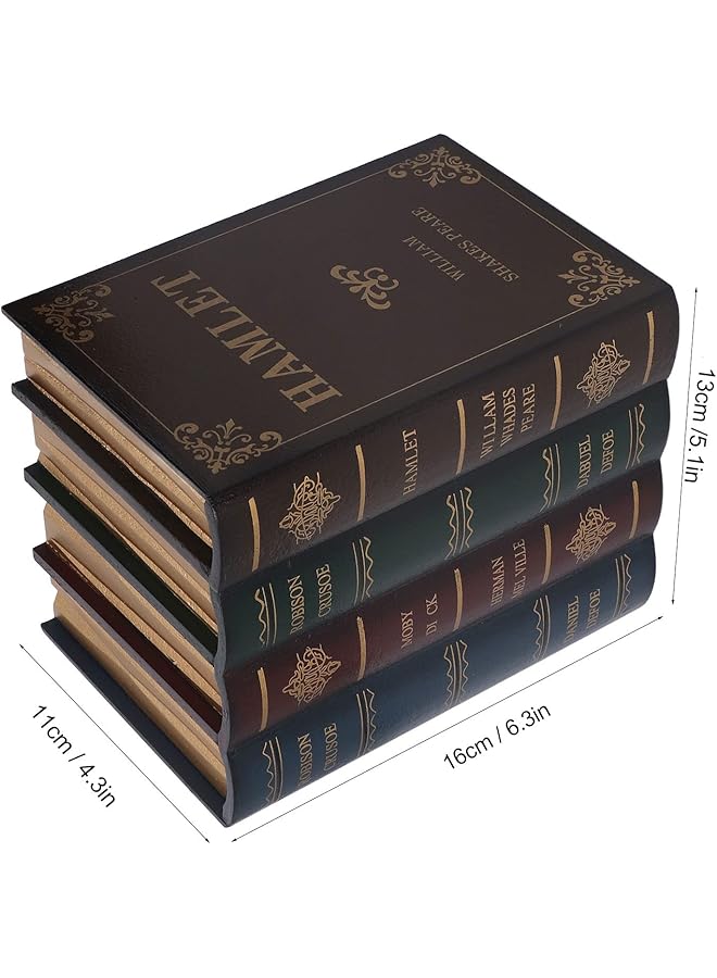 Sorandy Book Trinket Vintage Antique Book Decorations Storage Box Retro Book Trinket Box Decor For Home Living Room Cafe Small - Image 4