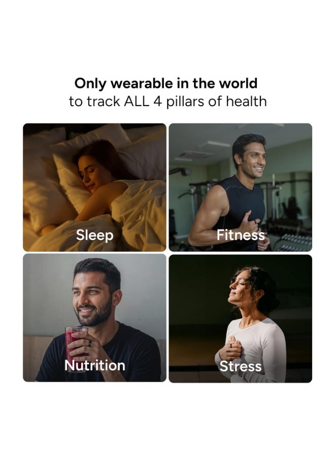 Gabit Smart Ring | Health Tracker, 7+ Day Battery | Sleep, Fitness, Nutrition, Stress | Buy Sizing Kit First | HRV, VO2 Max, 30+ Workout Modes | Smart Ring for Men & Women | Titanium, Matte Silver 13 - Image 3
