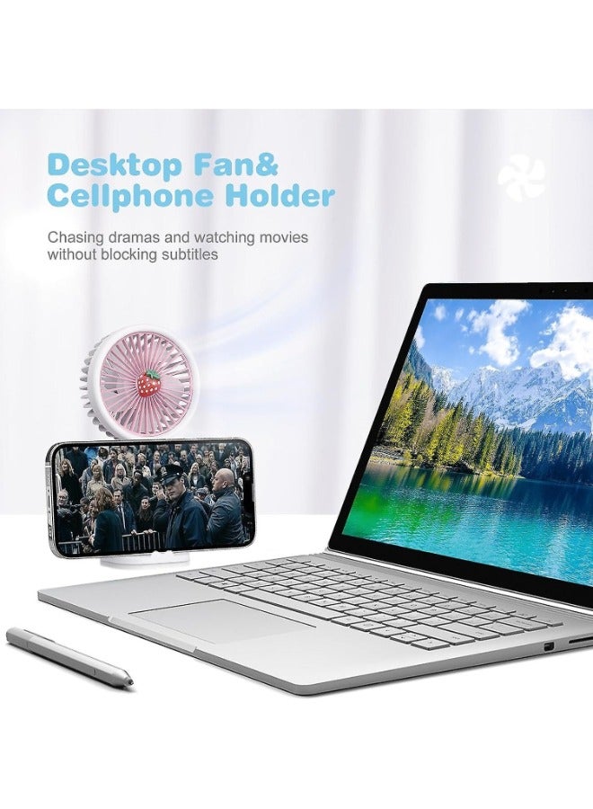 BUYCO Adorable Mini Foldable USB Rechargeable Fan: Cute Portable Fan for Kids, USB Charging Fan, Mini Fan - Perfect for Summer - Image 2