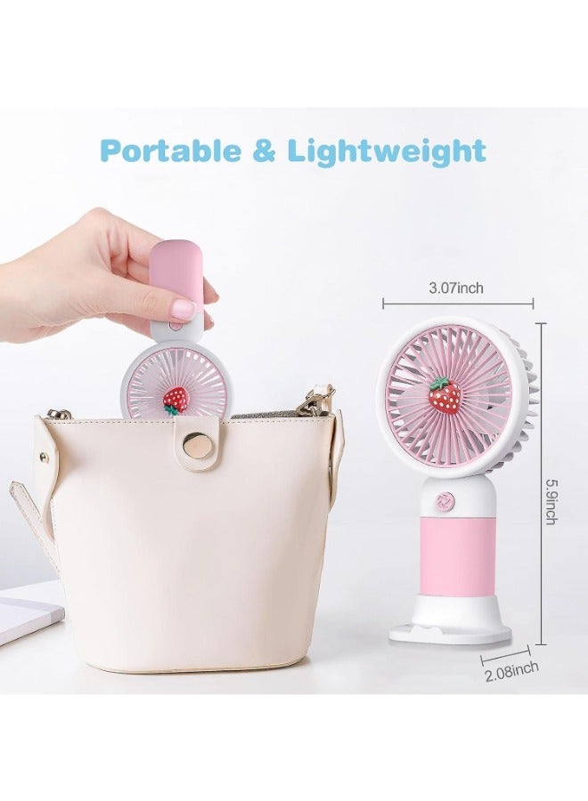 BUYCO Adorable Mini Foldable USB Rechargeable Fan: Cute Portable Fan for Kids, USB Charging Fan, Mini Fan - Perfect for Summer - Image 3