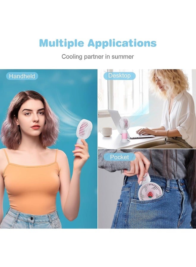 BUYCO Adorable Mini Foldable USB Rechargeable Fan: Cute Portable Fan for Kids, USB Charging Fan, Mini Fan - Perfect for Summer - Image 4