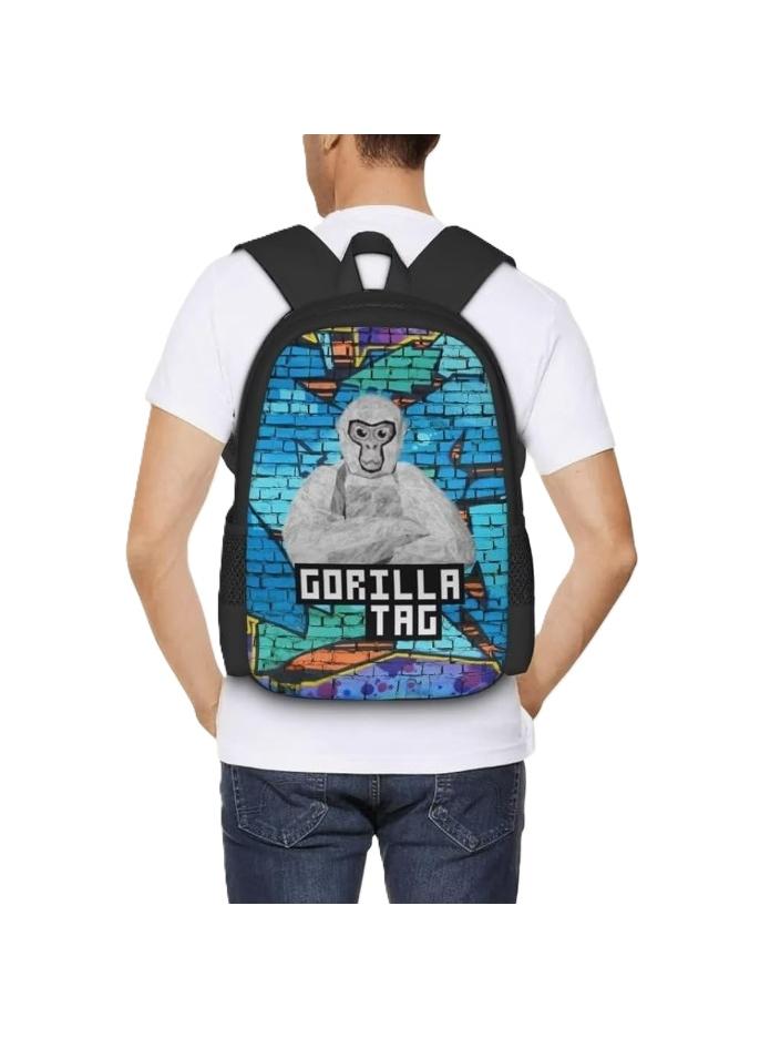 general حقيبة ظهر ريكار الجديدة للعبة Gorilla Tag حقيبة ظهر للكمبيوتر المحمول للسفر حقيبة ظهر لطيفة على شكل قرد حقيبة ظهر يومية غير رسمية هدية لمحبي الألعاب - Image 5