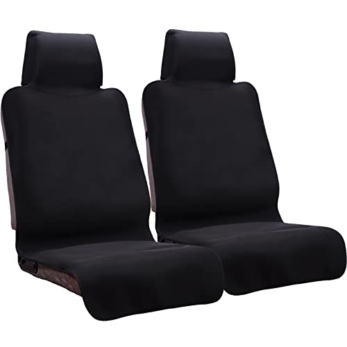 INFANZIA Premium Waterproof Seat Cover Towel Protector Neoprene Universal Fit, Upgraded 100% Washable & Removable Non-Slip Sweat Carseat Towel Covers, Perfect for Gym/Yoga/Workout（Black,2PCS - Image 1