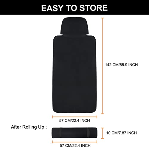 INFANZIA Premium Waterproof Seat Cover Towel Protector Neoprene Universal Fit, Upgraded 100% Washable & Removable Non-Slip Sweat Carseat Towel Covers, Perfect for Gym/Yoga/Workout（Black,2PCS - Image 3