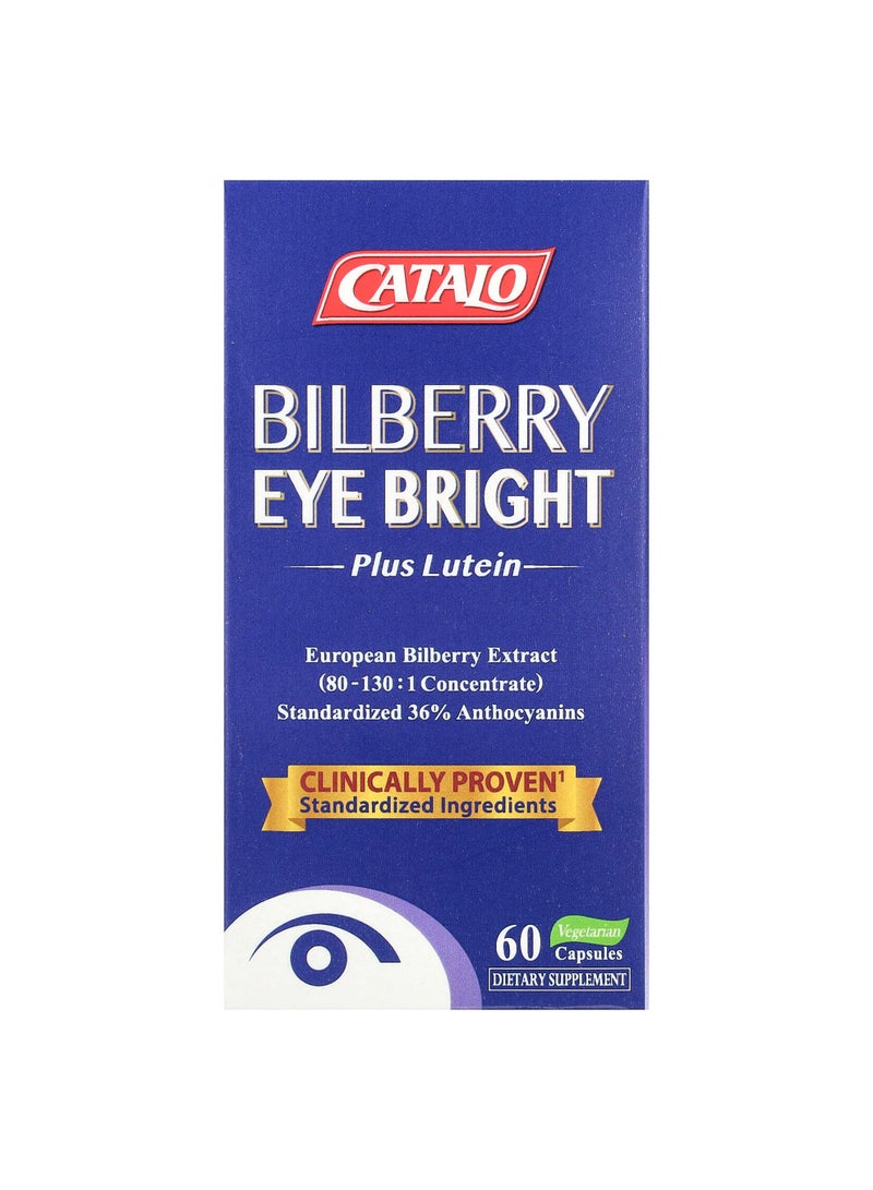 Bilberry Eye Bright Plus Lutein, 60 Vegetarian Capsules