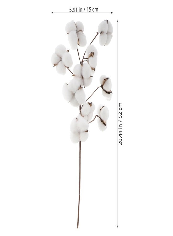 GRIRIW 10 Faux Dried Cotton Stems - Natural Dried Cotton Flowers Plants for Vase Fillers and Arrangements for Fall Decorations DIY Crafts Farmhouse Decor - Image 2
