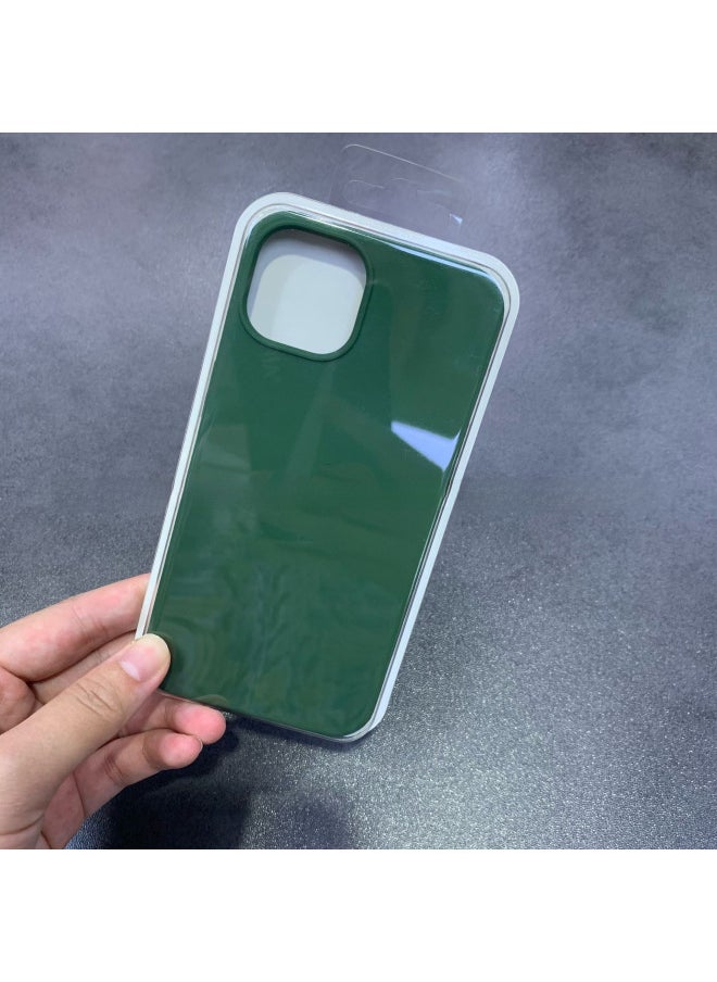 Generic - For Iphone16 Liquid Silicone Phone Case For Iphone 16Pro Max/16Pro Full Covering Drop-Resistant Protective Case-Color:dark Green [with Logo]]-Applicable Model:For Iphone16promax [sealed Packaging] - Image 1