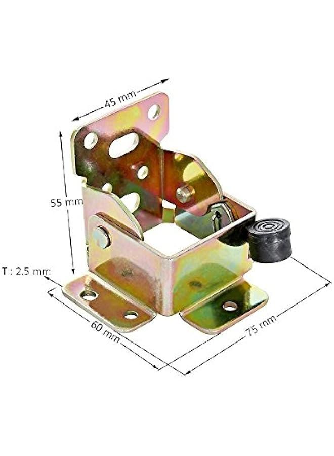 4 Pack Iron Folding Lock Extension Support Brackets with Screws for Table Chair Bed Legs  - Image 2