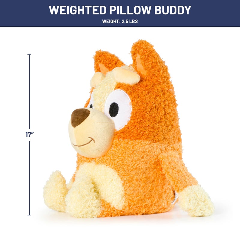 Jay Franco Weighted Bluey Bingo Fuzzy Plush Pillow Buddy - 2.5 lbs Super Soft Stuffed Pillow  17 Inches - Image 3