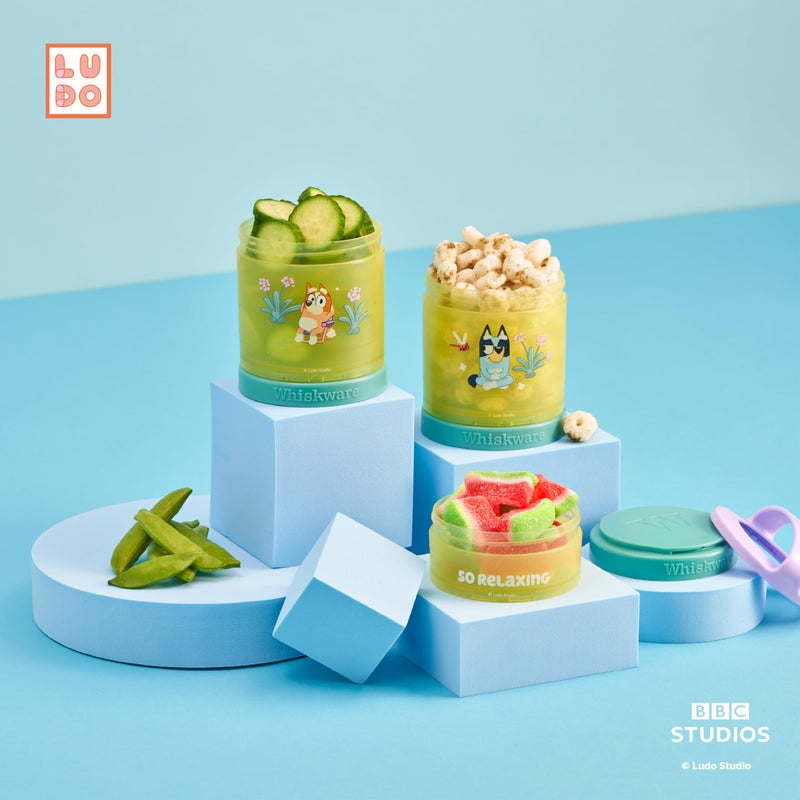 Whiskware Bluey Stackable Snack Containers for Kids and Toddlers, 3 Stackable Snack Cups for School and Travel, Bluey and Bingo (Pack of 1) - Image 5